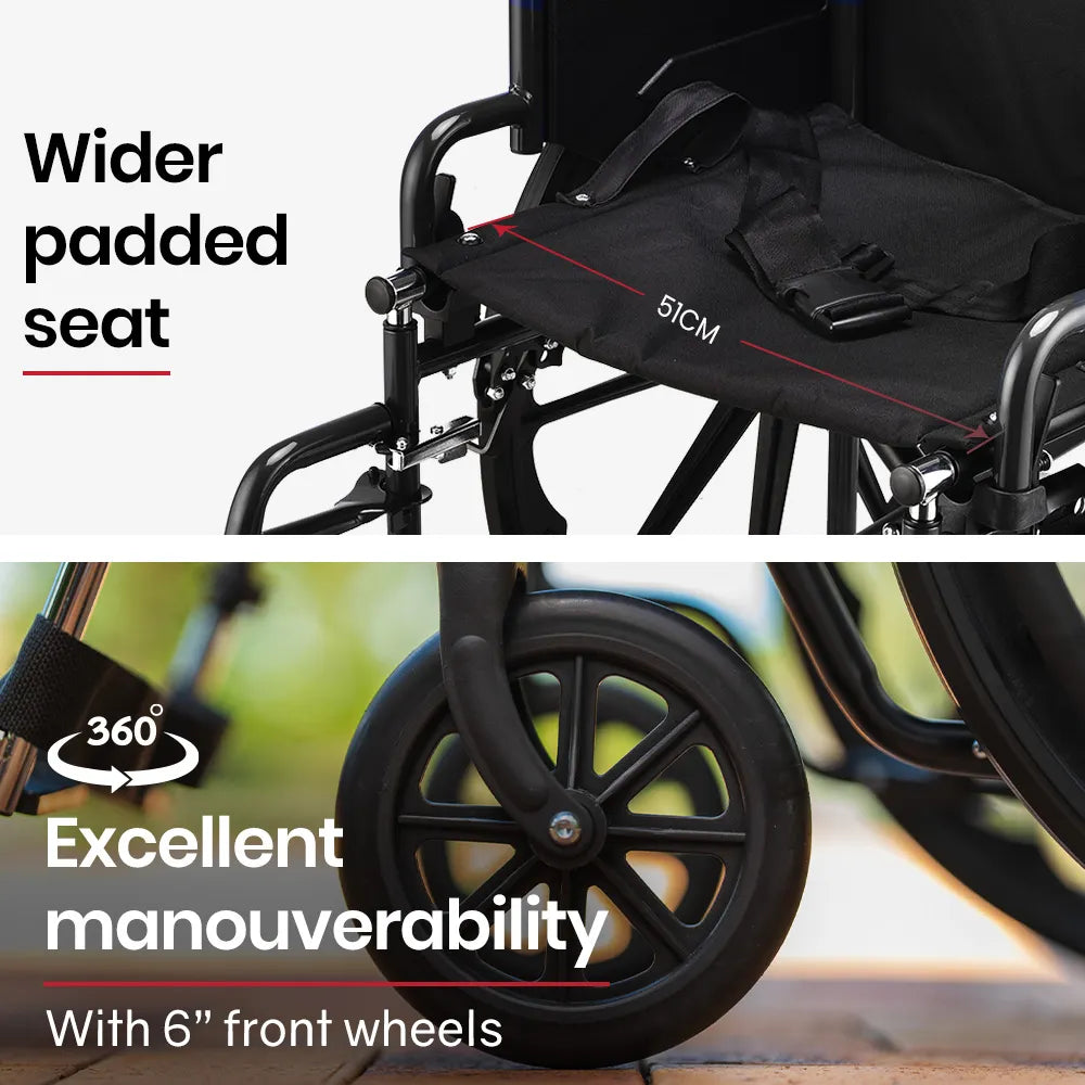 Premium XL Wide Seat Wheelchair