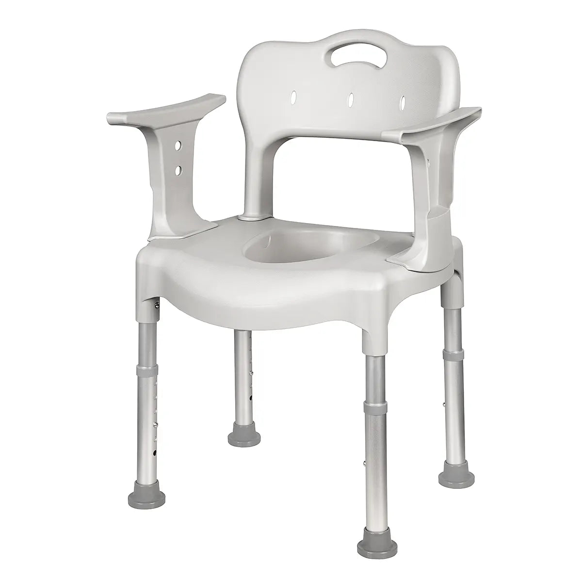 3-in-1 Shower Commode Chair, Height Adjustable