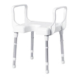 Shower Chair With Arm Rests, Height Adjustable