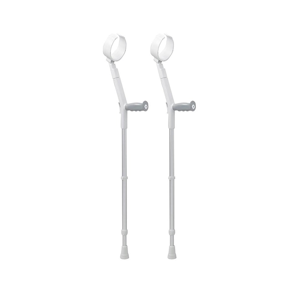 Forearm Crutches with Flexible Hinge, Height Adjustable - Pair