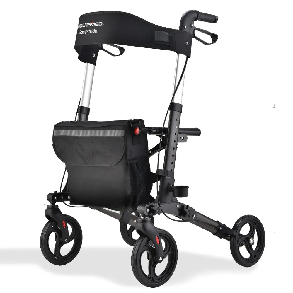Foldable Rollator with Bag and Seat