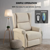 Electric Recliner Lift Chair with Massage & Heat Therapy for Elderly
