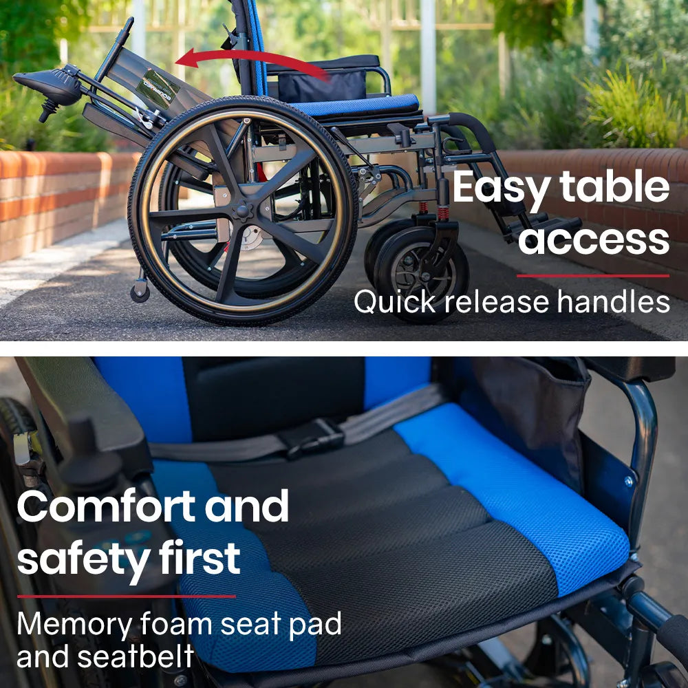 Dual Smart Electric Wheelchair, Foldable