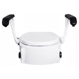 Raised Toilet Seat with Armrests - Adjustable