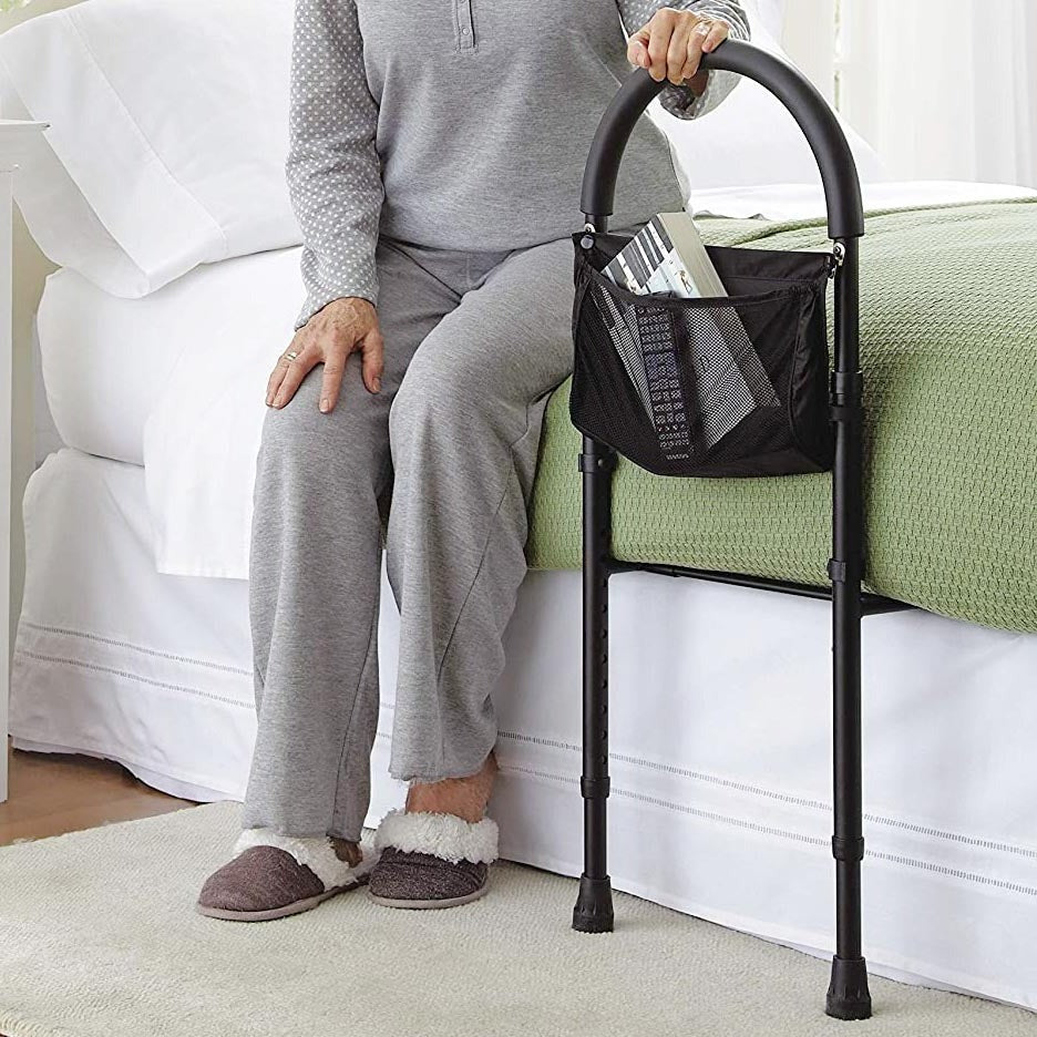 Hand Bed Rail with Pouch - Height Adjustable