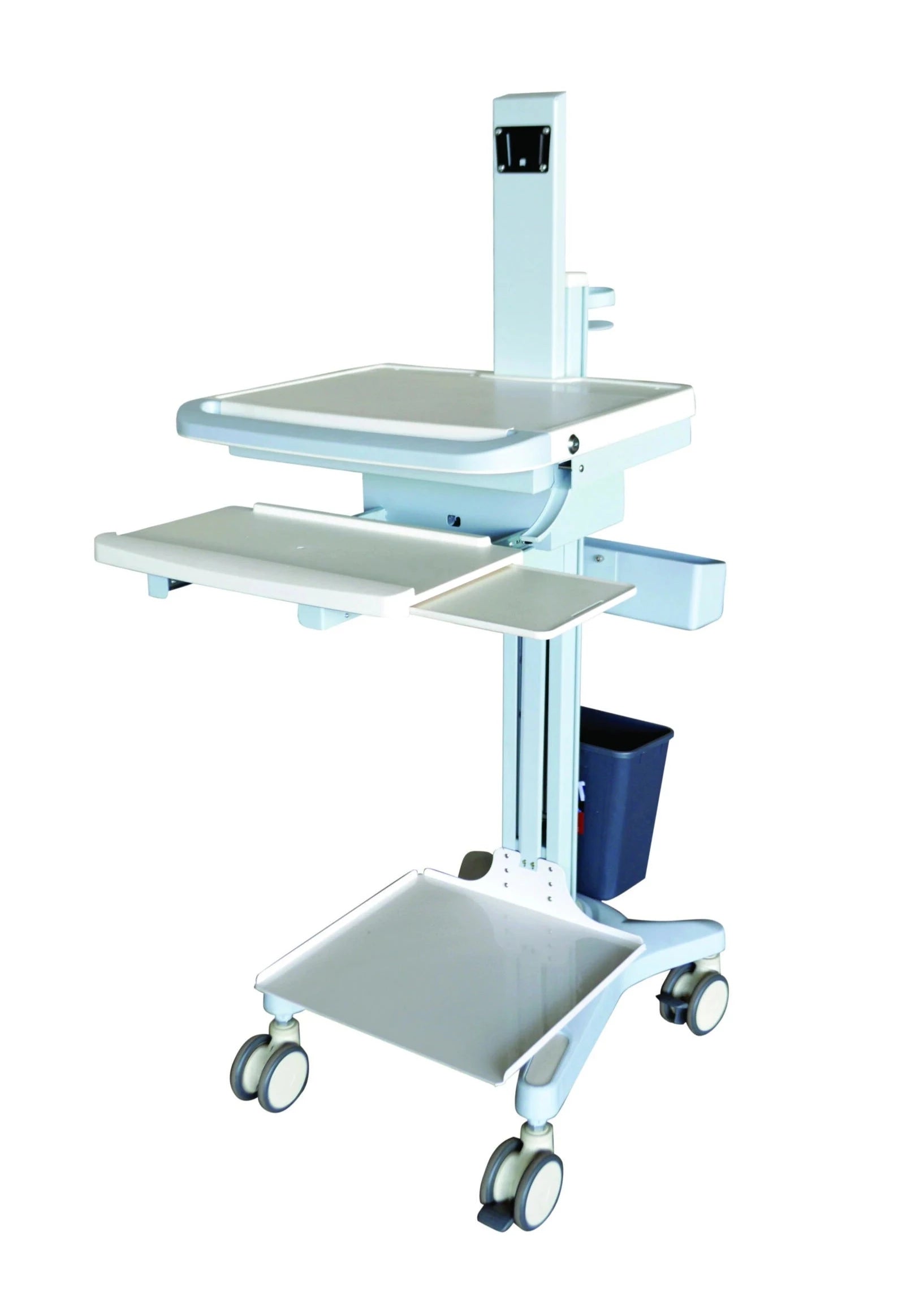 Medical Computer Trolley With Printer Shelf