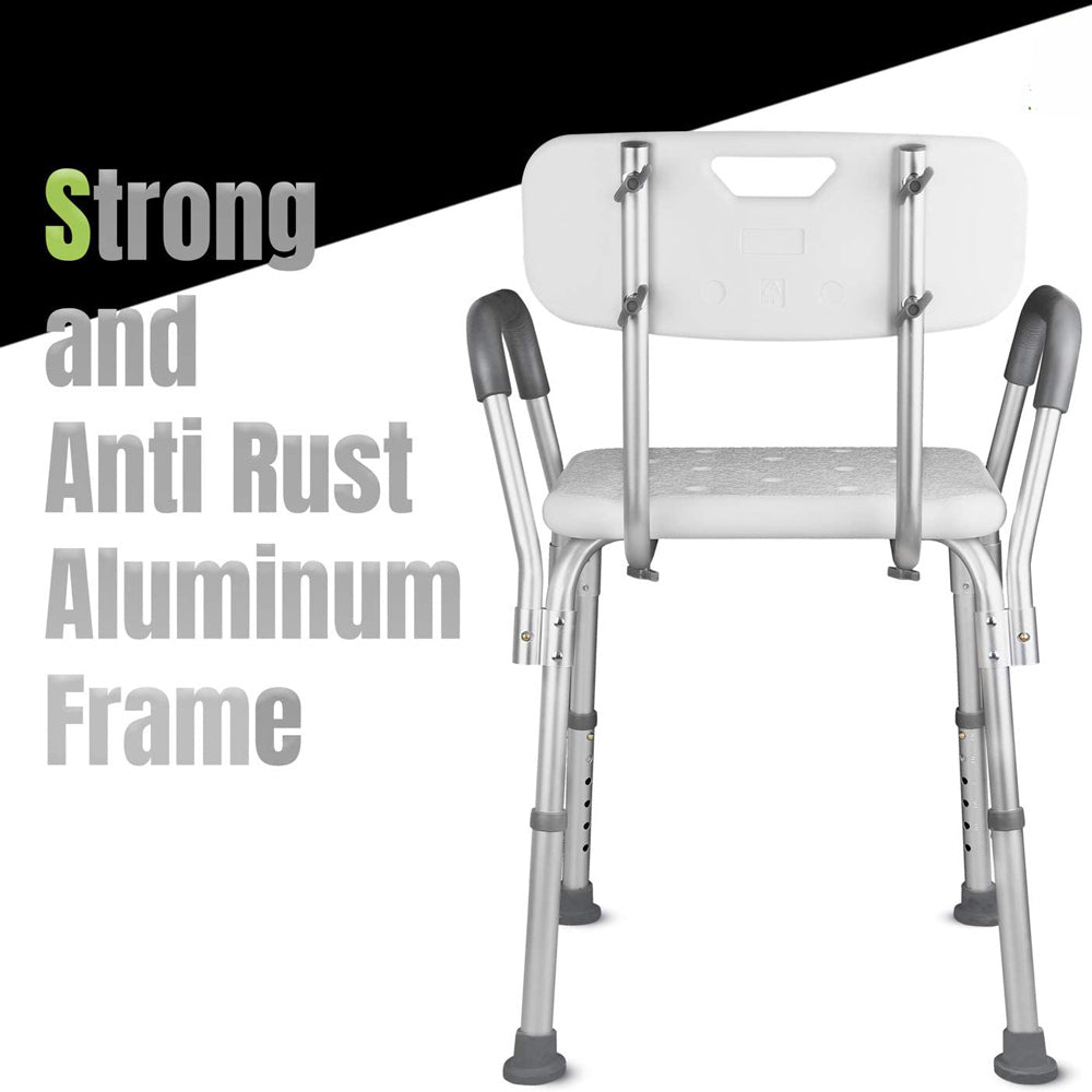 Height Adjustable Shower Chair - Heavy Duty