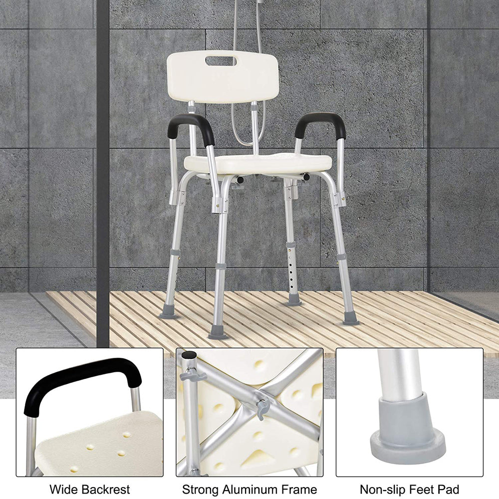 Height Adjustable Shower Chair - Heavy Duty